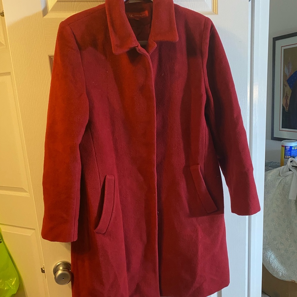 Anne Klein Red wool coat